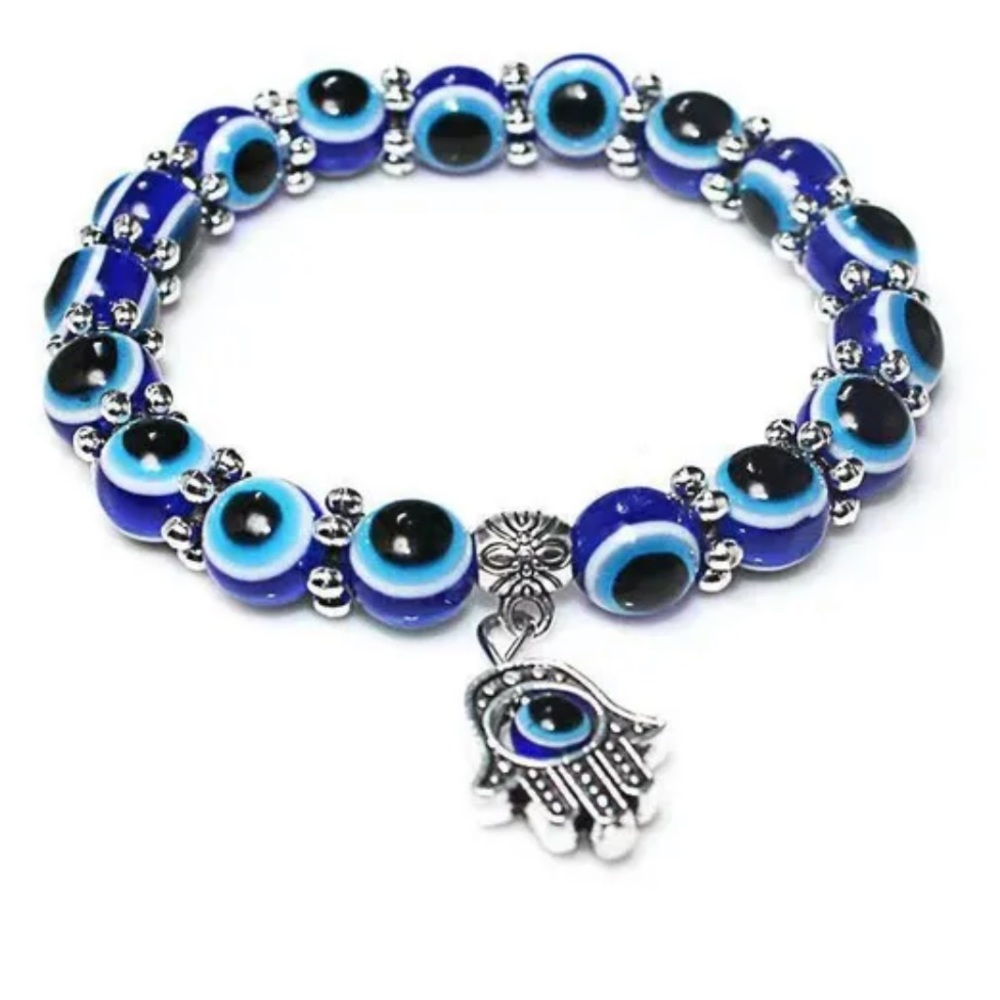 Blue Eye Beaded Fatima Bracelet